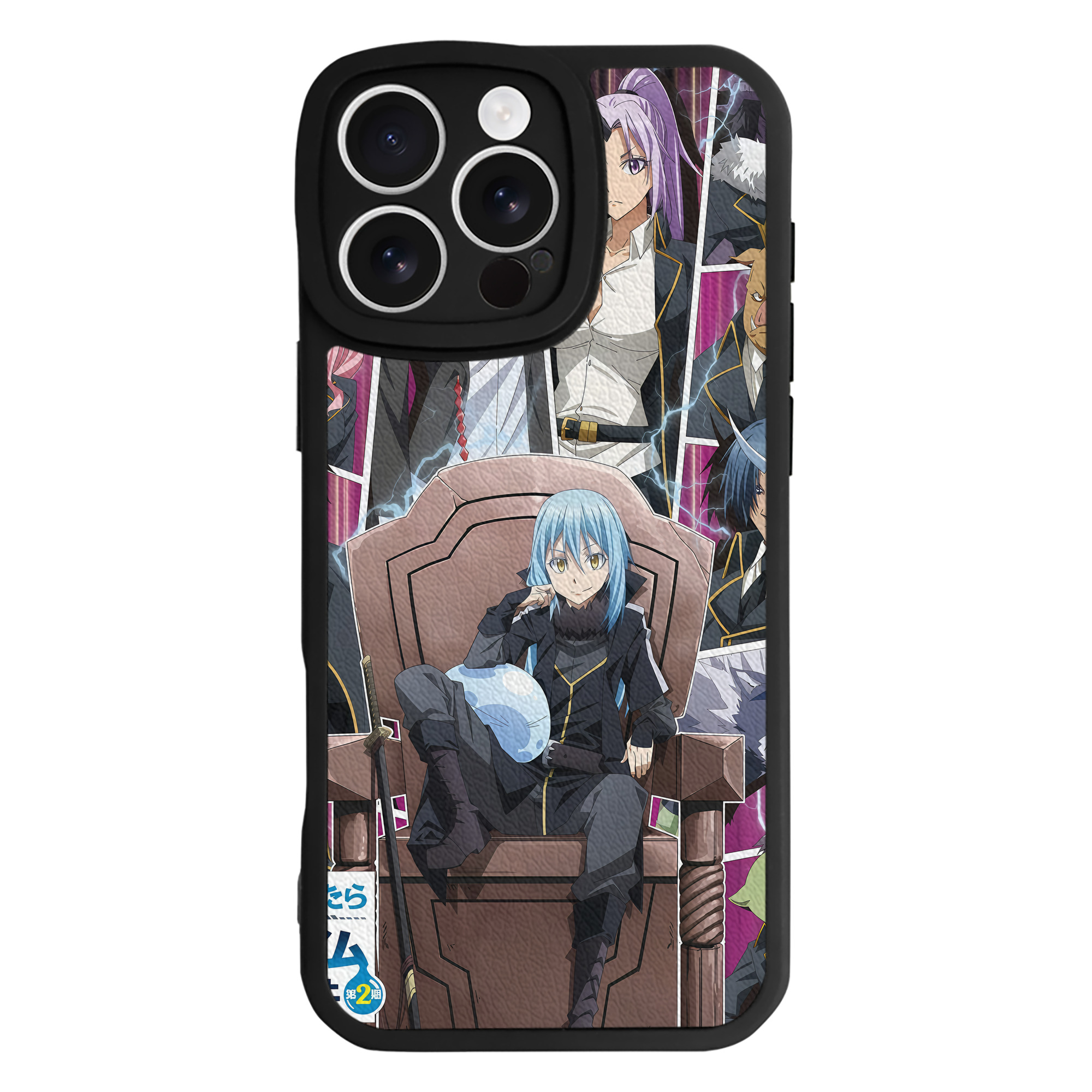 （画像用） 転スラ Regarding Reincarnated to Slime 【iPhone 16シリーズ対応】シリコンスマホケース（レザー調） 材質：シリコン